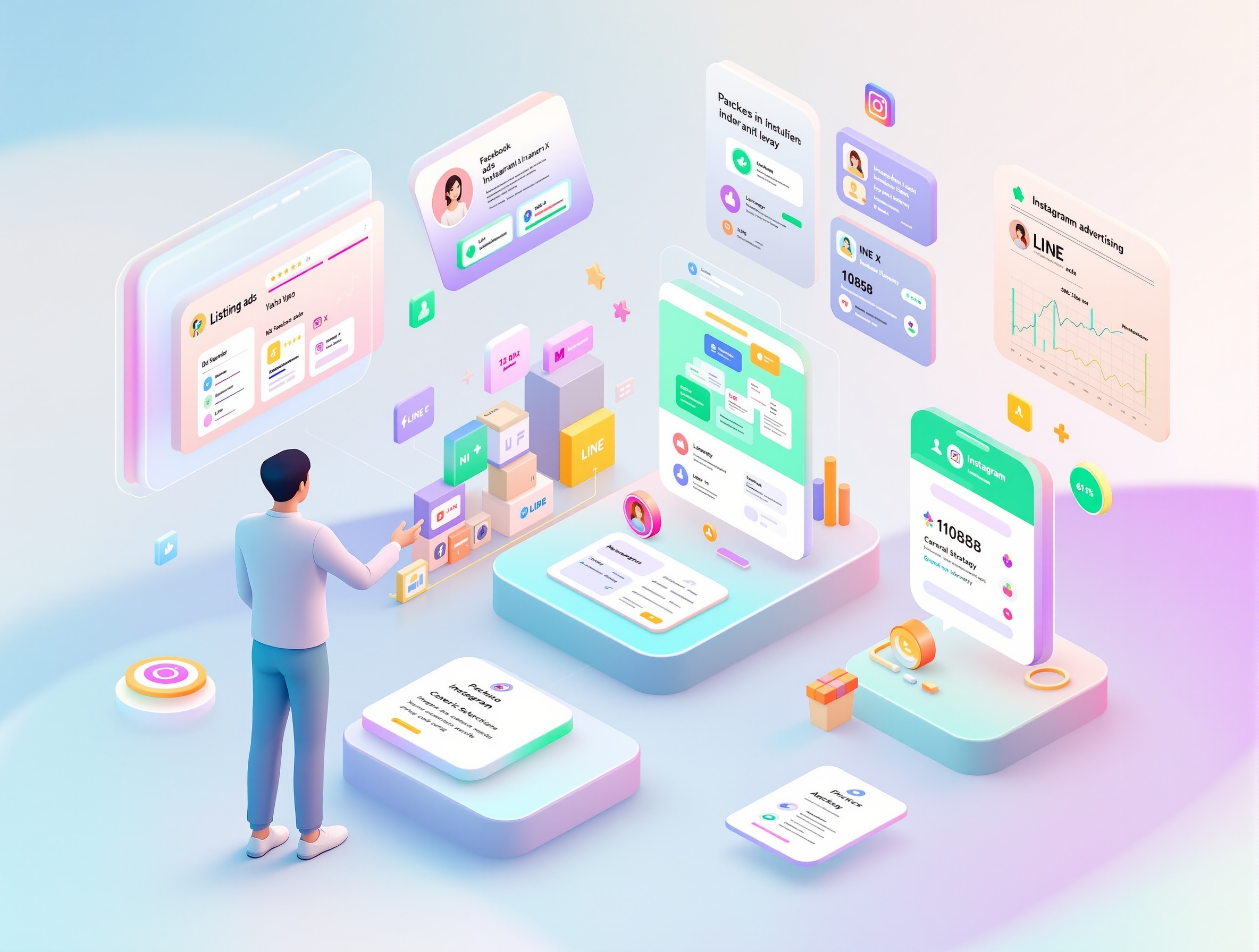 多様な広告サービスラインナップのイメージ