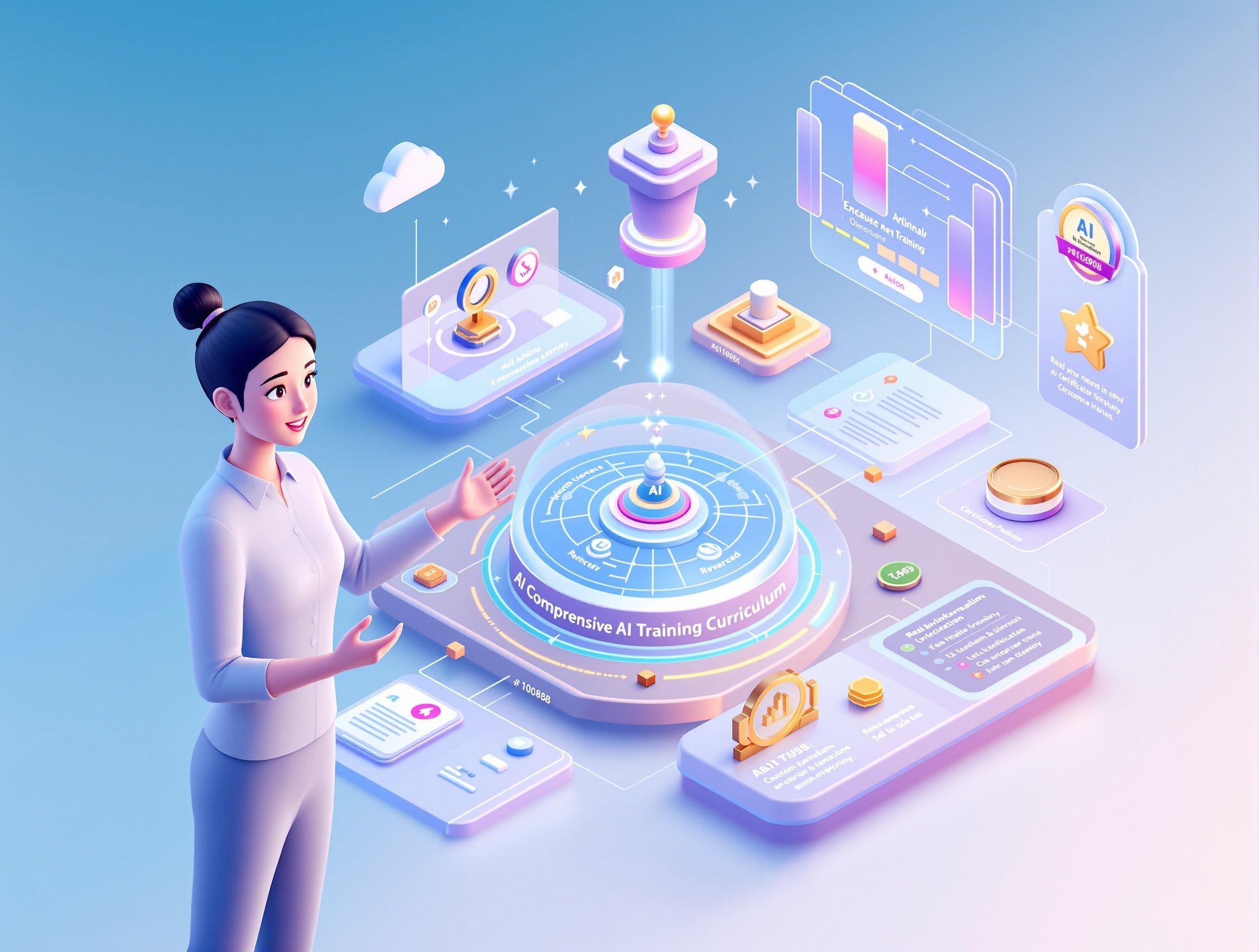 充実したAI研修カリキュラムのイメージ